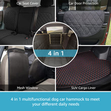 Load image into Gallery viewer, Lassie Dog Hammock for Car, Compatible with 2020-2023 Tesla Model Y Dog Seat Covers /2018-2023 Model 3,Dog Car Seat Cover for Back Seat with 4 Headrests, 100% Waterproof Pet Seat Protector for Dogs