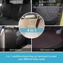 Load image into Gallery viewer, Lassie Dog Car Hammock for 2020-2024 Tesla Model Y/2018-2024 Model 3,Dog Car Seat Cover for Back Seat with 4 Headrests, 100% Waterproof Car Seat Protector for Dogs