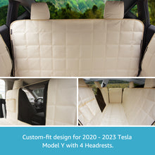 Load image into Gallery viewer, Lassie Dog Car Hammock for 2020-2024 Tesla Model Y/2018-2024 Model 3,Dog Car Seat Cover for Back Seat with 4 Headrests, 100% Waterproof Car Seat Protector for Dogs