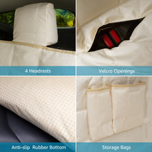 Load image into Gallery viewer, Lassie Dog Car Hammock for 2020-2024 Tesla Model Y/2018-2024 Model 3,Dog Car Seat Cover for Back Seat with 4 Headrests, 100% Waterproof Car Seat Protector for Dogs