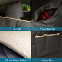 Load image into Gallery viewer, Lassie Dog Hammock for Car, Compatible with 2020-2023 Tesla Model Y Dog Seat Covers /2018-2023 Model 3,Dog Car Seat Cover for Back Seat with 4 Headrests, 100% Waterproof Pet Seat Protector for Dogs