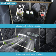 Load image into Gallery viewer, Lassie 4 in 1 Floor Dog Hammock for Universal Size,100% Waterproof Backseat Cover Dog Car Seat Covers for Back Seat with Mesh Window for Sedans, Bench Protector for Cars, SUVs and Trucks etc