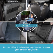 Load image into Gallery viewer, Lassie 4 in 1 Floor Dog Hammock for Universal Size,100% Waterproof Backseat Cover Dog Car Seat Covers for Back Seat with Mesh Window for Sedans, Bench Protector for Cars, SUVs and Trucks etc
