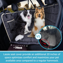 Load image into Gallery viewer, Lassie Back Seat Extender for Dogs Hard Bottom Waterproof Dog Hammock for Car, Heavy Duty Antislip Dog Car Seat Cover for Back Seat, Universal Pet Car Travel Bed Mattress for Kids, Dogs