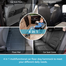 Load image into Gallery viewer, Lassie 4 in 1 Floor Dog Hammock for Universal Size,100% Waterproof Backseat Cover Dog Car Seat Covers for Back Seat with Mesh Window for Sedans, Bench Protector for Cars, SUVs and Trucks etc