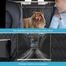 Load image into Gallery viewer, Lassie Dog Car Seat Covers for Back Seat 100% Waterproof with Mesh Visual Window Durable Scratchproof Nonslip Dog Car Hammock with Universal Size Fits for Cars, Trucks & SUVs