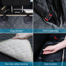 Load image into Gallery viewer, Lassie Dog Car Seat Covers for Back Seat 100% Waterproof with Mesh Visual Window Durable Scratchproof Nonslip Dog Car Hammock with Universal Size Fits for Cars, Trucks & SUVs