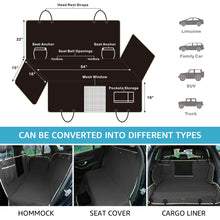 Load image into Gallery viewer, Lassie Dog Car Seat Covers for Back Seat 100% Waterproof with Mesh Visual Window Durable Scratchproof Nonslip Dog Car Hammock with Universal Size Fits for Cars, Trucks & SUVs