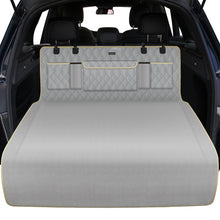 Load image into Gallery viewer, Lassie SUV Cargo Liner for Dogs with Storage Bags 100% Waterproof SUV Dog Cover for Cargo Area, Dog Trunk Cover with Bumper Flap Protector, Machine Washable Pet Seat Covers for Back of SUV, Truck