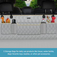 Load image into Gallery viewer, Lassie SUV Cargo Liner for Dogs with Storage Bags 100% Waterproof SUV Dog Cover for Cargo Area, Dog Trunk Cover with Bumper Flap Protector, Machine Washable Pet Seat Covers for Back of SUV, Truck