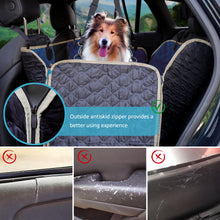Load image into Gallery viewer, Lassie Dog Car Seat Covers for Back Seat 100% Waterproof with Mesh Visual Window Durable Scratchproof Nonslip Dog Car Hammock with Universal Size Fits for Cars, Trucks & SUVs