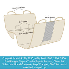 Load image into Gallery viewer, Lassie Floor Dog Hammock for F150 F250 F350 Crew Cab, Waterproof Dog Seat Covers for Trucks, XXL Dog Hammock for Car Full Truck Protection for Large SUV & Trucks