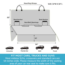 Load image into Gallery viewer, Dog Seat Covers for Cars Back Seat, Waterproof Bench Seat Cover for Dogs, Vehicles Seat Protector for Kids, Backseat Dog Cover for Car, Trucks & SUVs