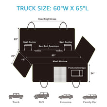 Load image into Gallery viewer, Lassie Dog Seat Covers for Trucks, 100% Waterpfoof Dog Hammock for Truck Machine Washable and Non Slip Backseat Dog Cover for Car Compatible with F150 F250 Silverado Sierra Tundra and Crew Cab…