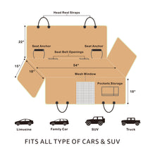 Load image into Gallery viewer, Lassie Dog Car Seat Covers for Back Seat 100% Waterproof with Mesh Visual Window for Cars, Trucks & SUVs