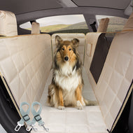 Lassie Dog Car Hammock for 2020-2024 Tesla Model Y/2018-2024 Model 3,Dog Car Seat Cover for Back Seat with 4 Headrests, 100% Waterproof Car Seat Protector for Dogs
