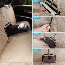 Load image into Gallery viewer, Lassie 4 in 1 Dog Floor Hammock for Universal Size,100% Waterproof Backseat Cover Dog Car Seat Covers for Back Seat with Mesh Window for Sedans, Bench Protector for Cars, SUVs and Trucks etc
