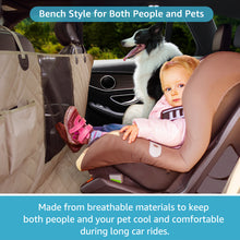 Load image into Gallery viewer, Lassie 4 in 1 Floor Dog Hammock for Universal Size,100% Waterproof Backseat Cover Dog Car Seat Covers for Back Seat with Mesh Window for Sedans, Bench Protector for Cars, SUVs and Trucks etc
