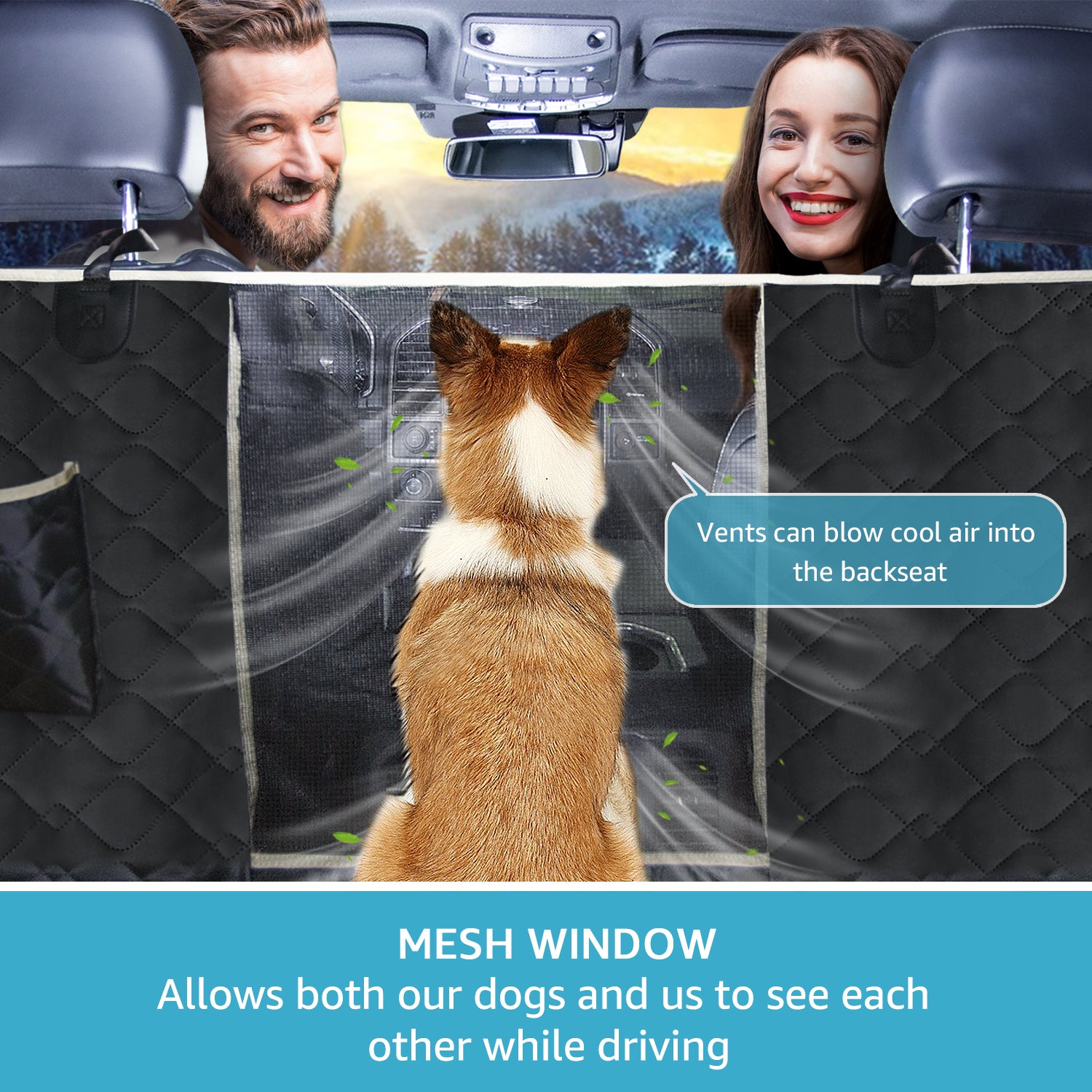 Lassie 4 in 1 Floor Dog Hammock for Crew Cab,100% Waterproof Backseat –  Lassie - Best Dog Car Seat Covers